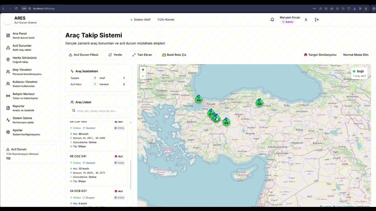 ARES — AI Destekli Acil Durum Araç Rota Optimizasyon Sistemi görsel 4