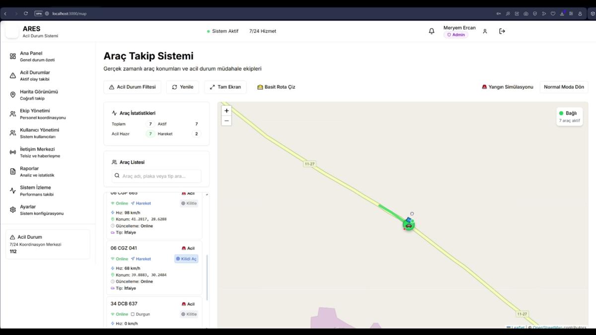 ARES — AI Destekli Acil Durum Araç Rota Optimizasyon Sistemi görsel 2
